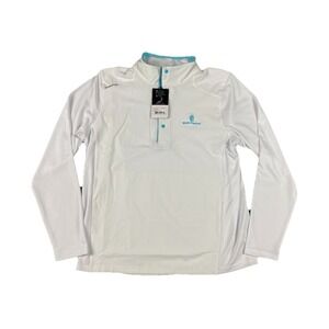 Zero Restriction Z710 Snap L/S White Light Blue Trim Embroidered Size Large*